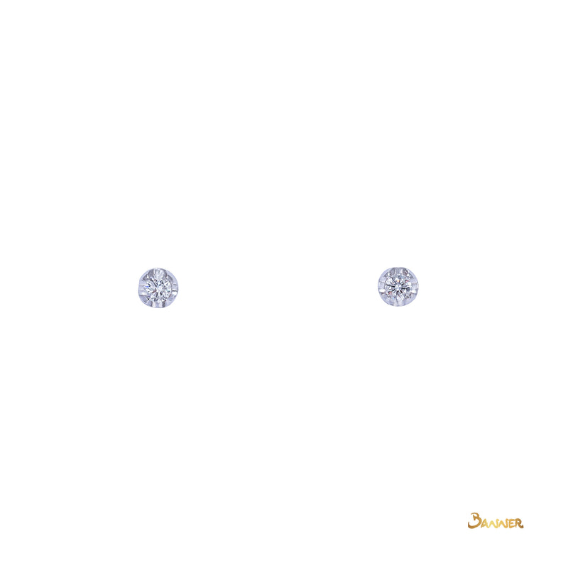 Diamond Floral Earrings ( 0.32 cts t.w )