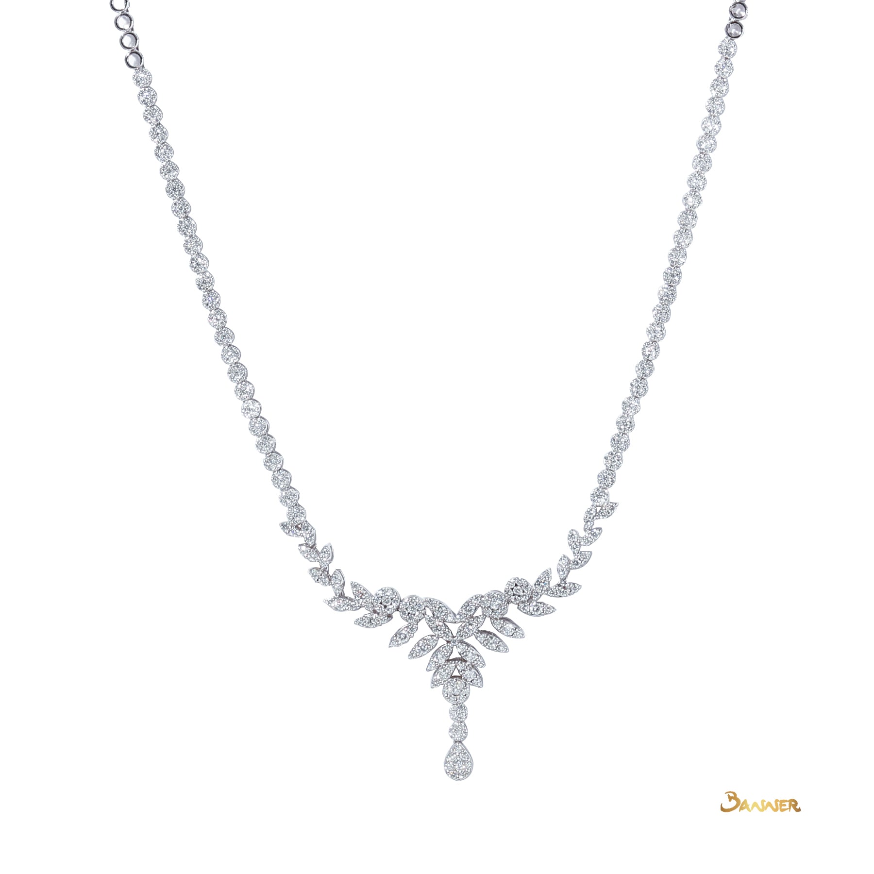 Diamond Floral Necklace