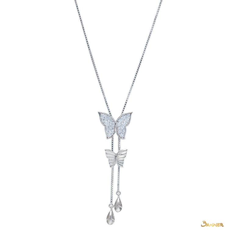 Diamond Butterfly 2-step Necklace