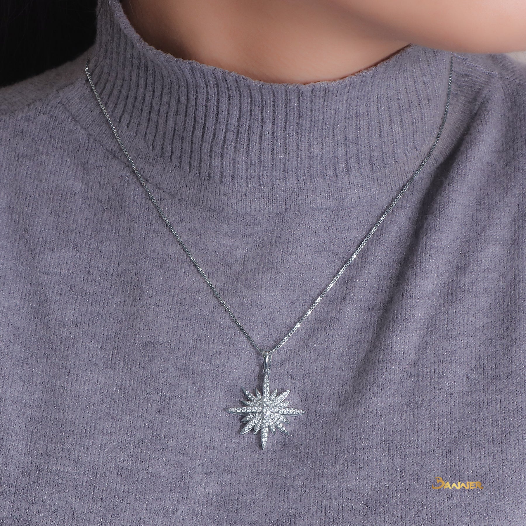 Snowflake Diamond Pendant