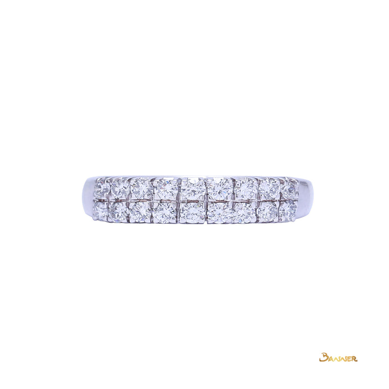 Diamond 2-row Pave Setting Ring (0.66 cts. t.w.)