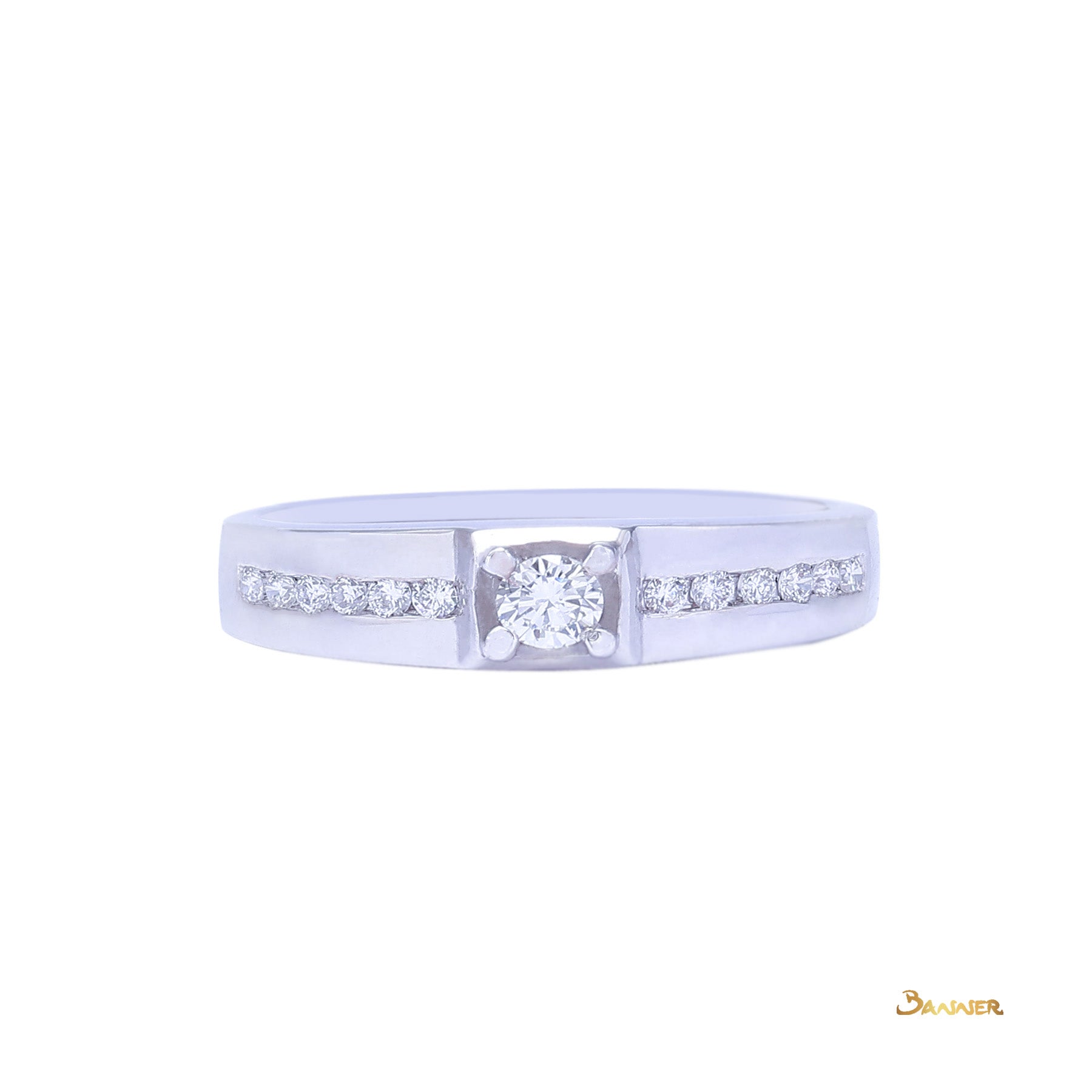 Diamond Channel Setting Men's Ring