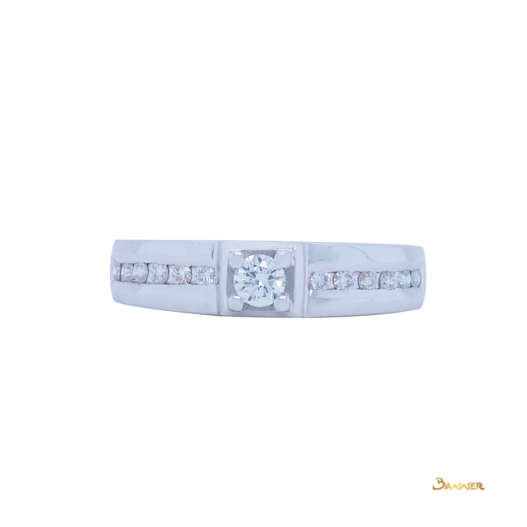 Diamond Channel Setting Men's Ring