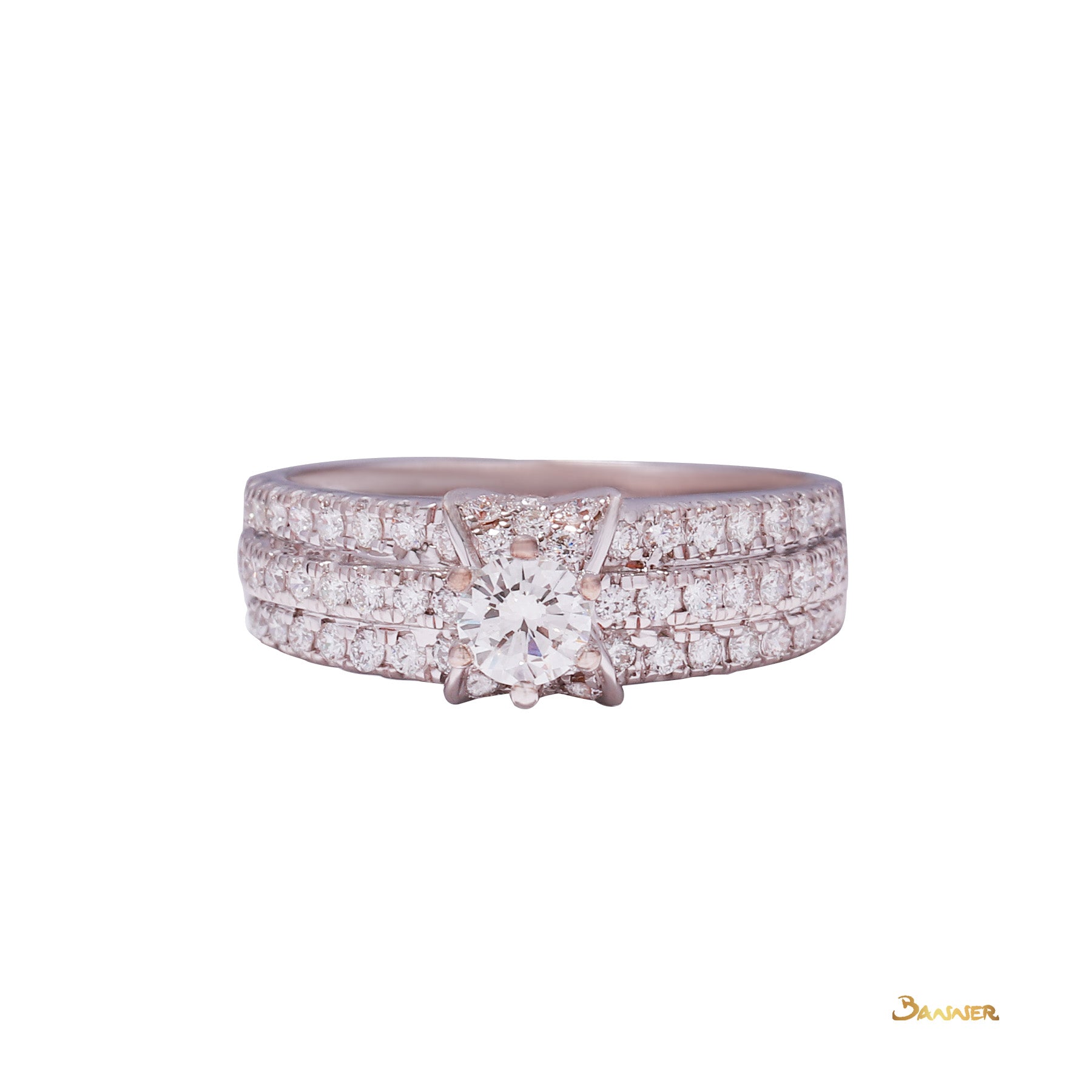 Diamond Phae-Pyar Ring ( 0.24 cts. Middle Diamond , 0.53 cts. t.w.)