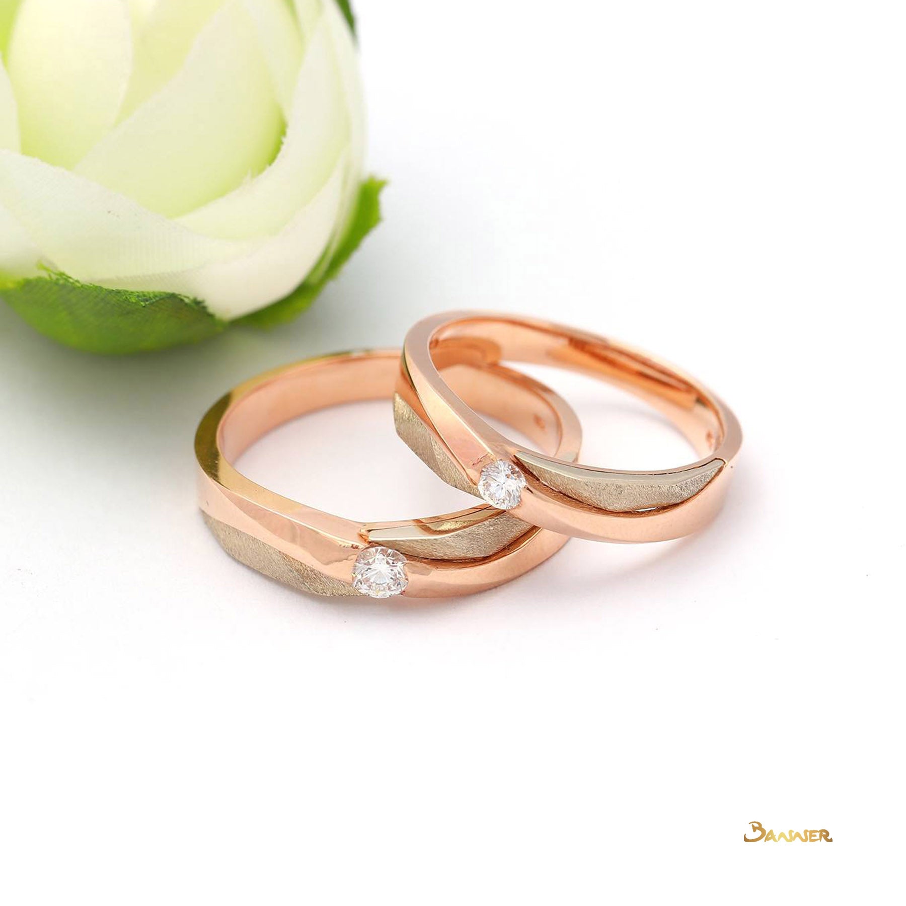 Diamond Rose Gold Yae-Hlaing Ring