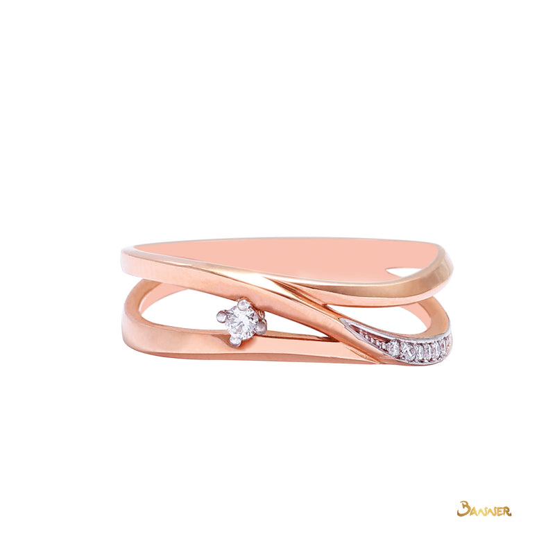 Diamond in Rose Gold Ring (0.08 cts. t.w.)