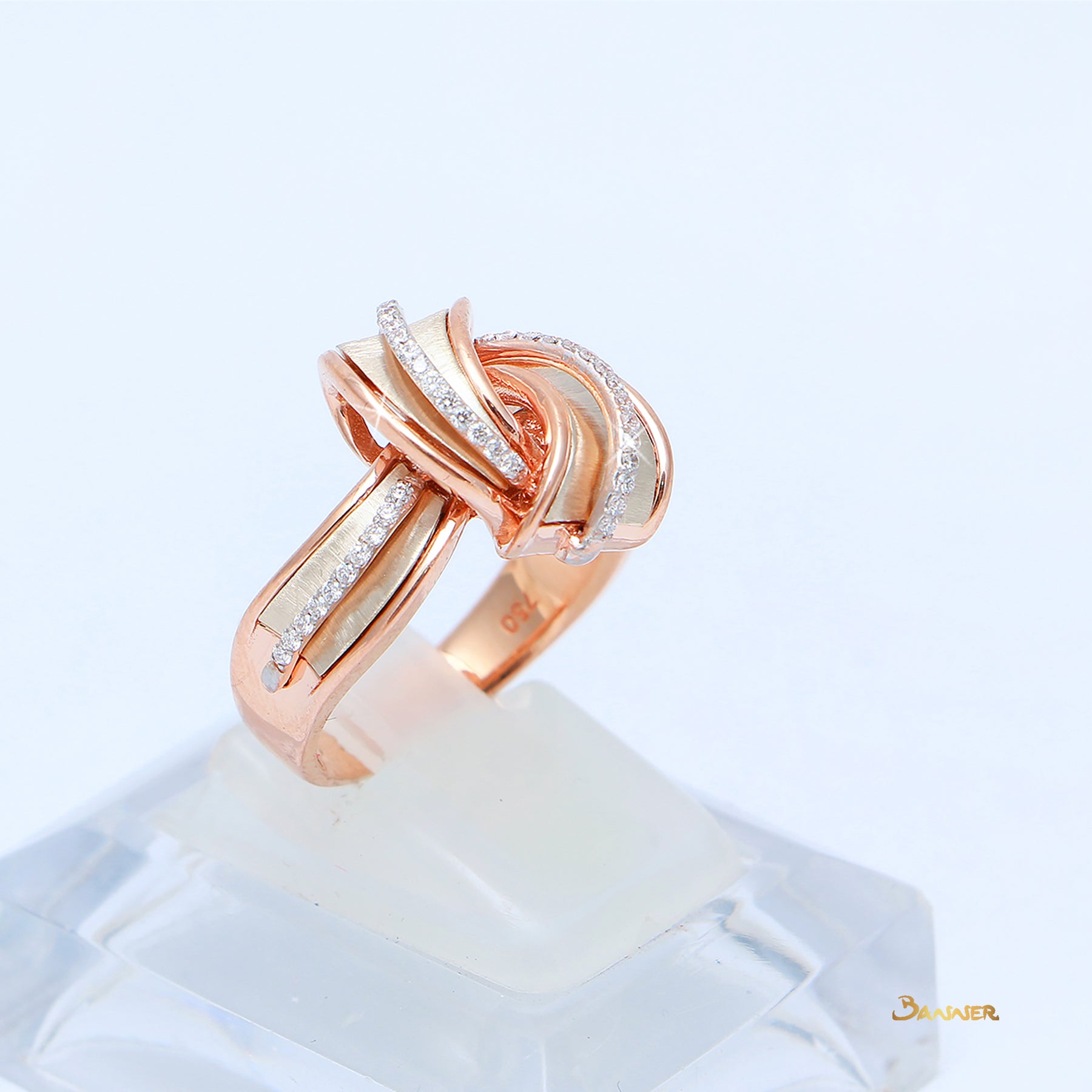 Diamond and Rose Gold Turban Ring