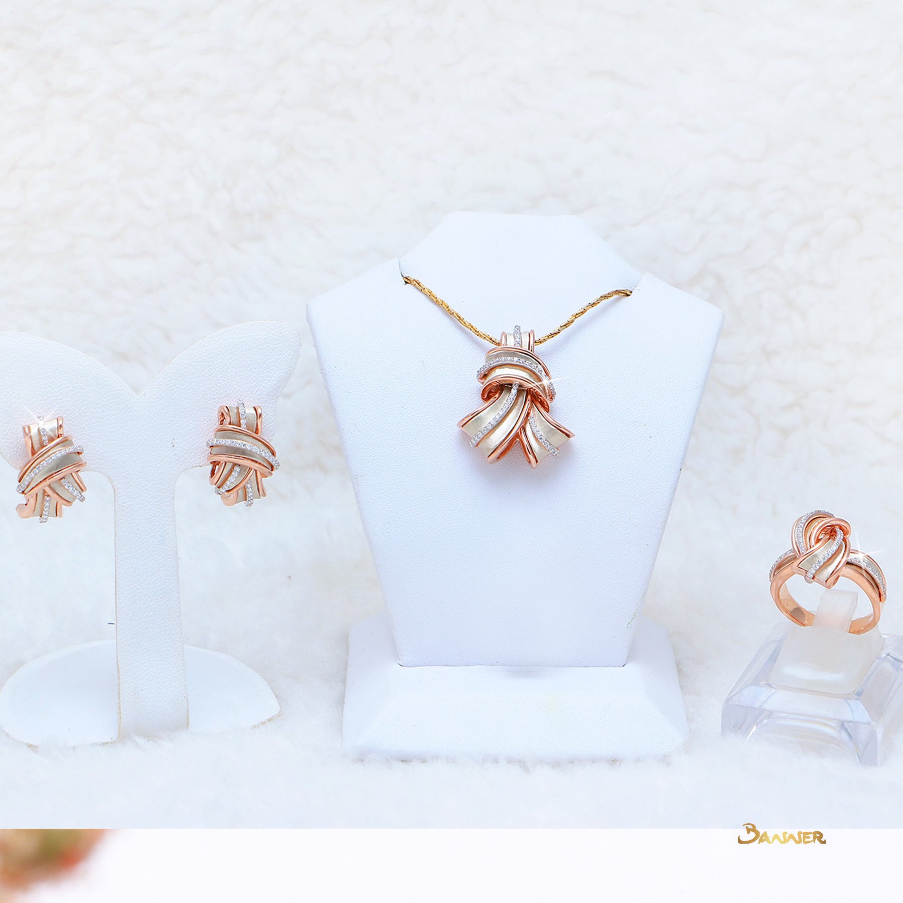 Diamond and Rose Gold Turban Ring