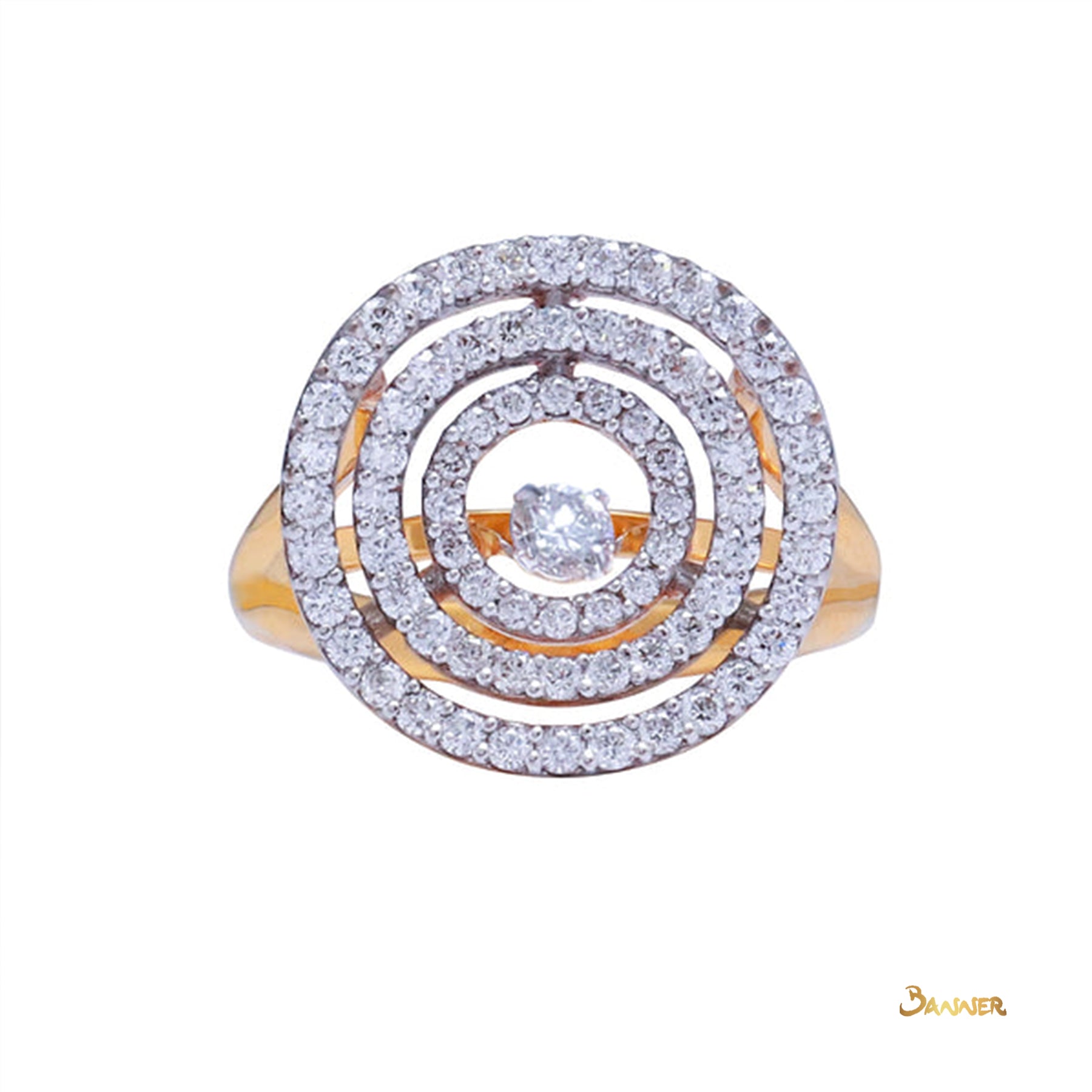 Diamond Dancing Halo Ring