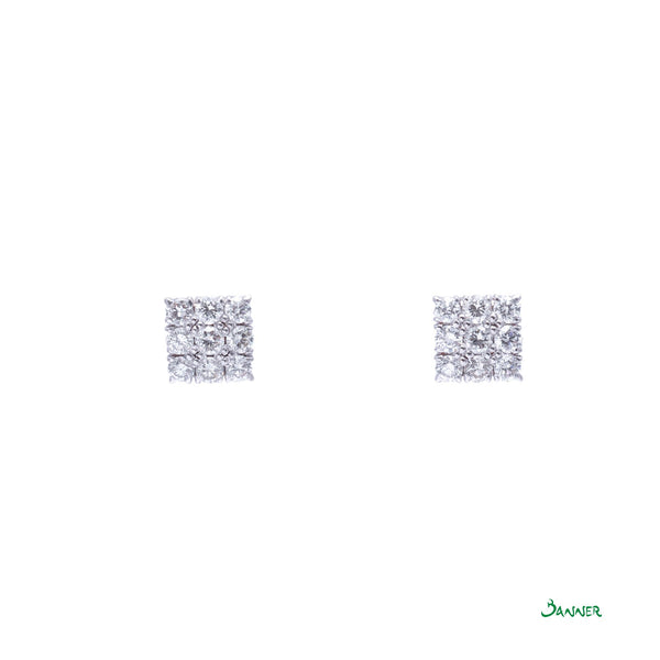 Diamond Stud Earrings with Illusion Setting (1.653 cts. t.w.)