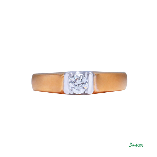 Diamond Solitaire Ring (0.3 ct. Middle Diamond)
