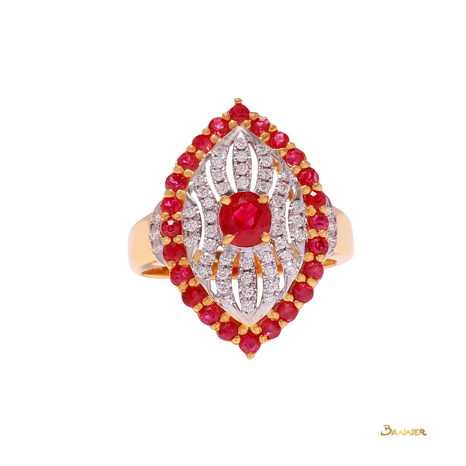 Ruby and Diamond Myat-Lone Ring