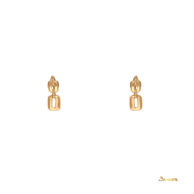 18k Yellow Gold Lay-Daunt 2-Step Earrings