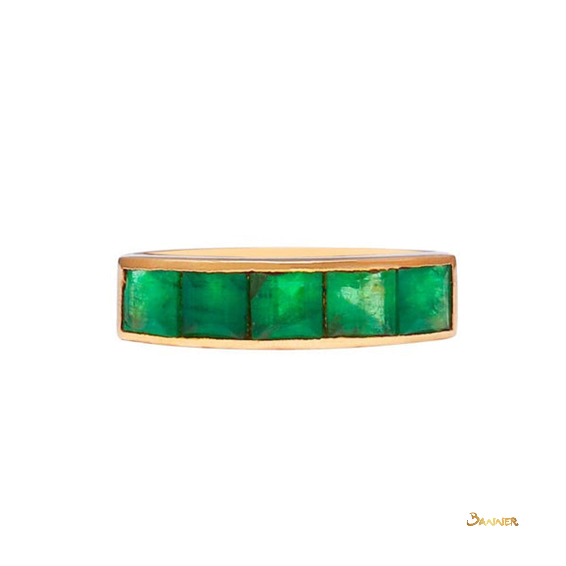 Emerald Channel Ring