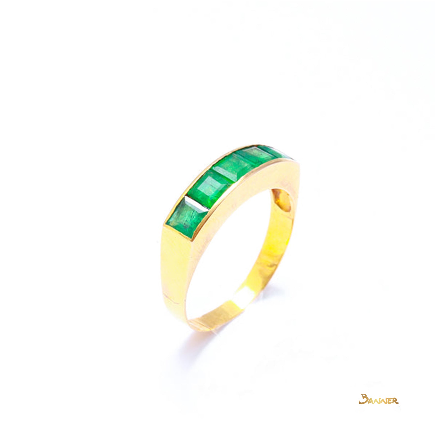 Emerald Channel Ring