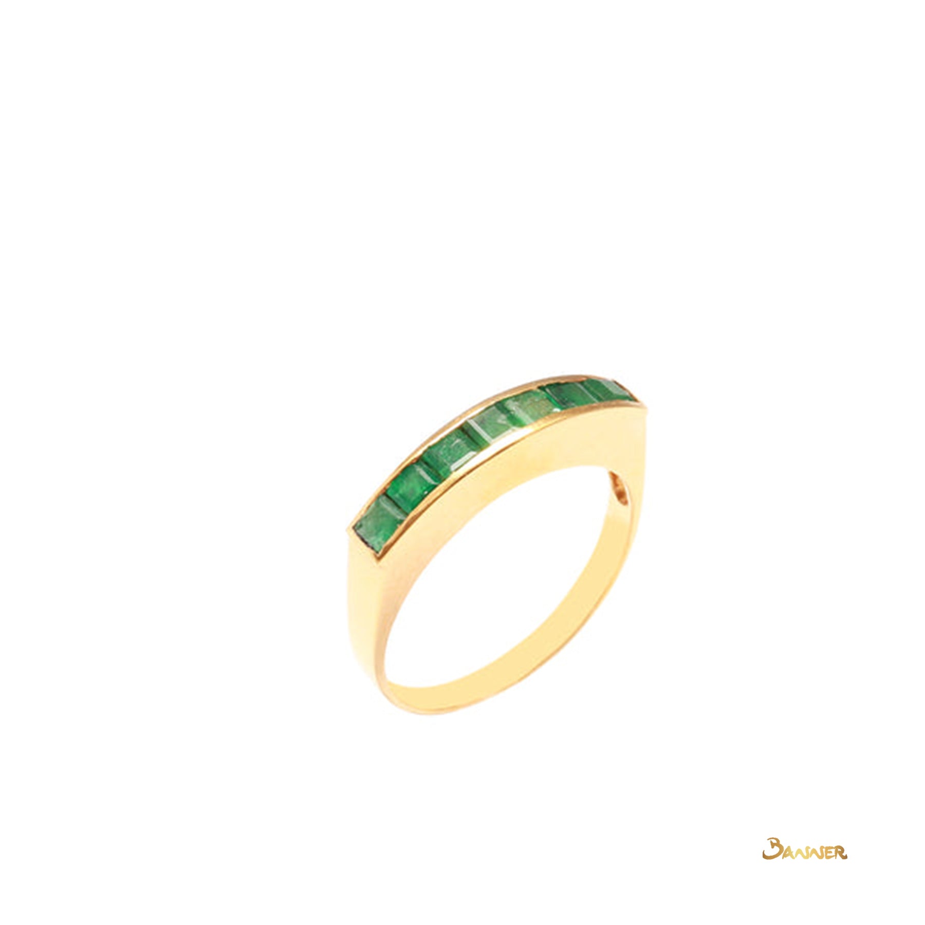 Emerald Channel Ring