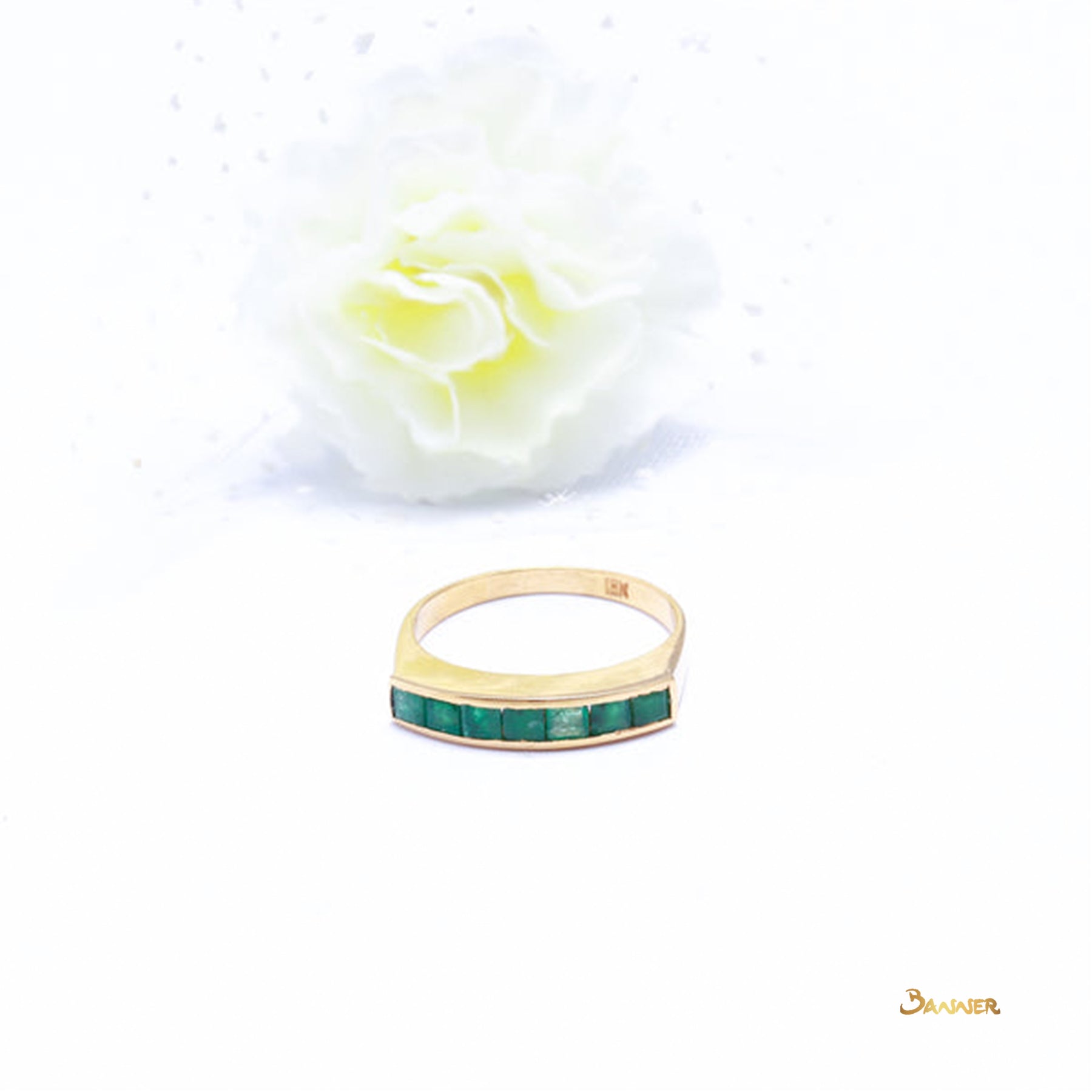 Emerald Channel Ring