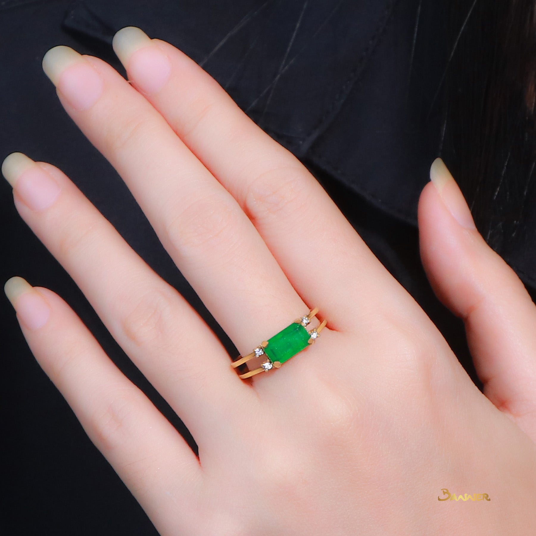 Emerald and Diamond Ring