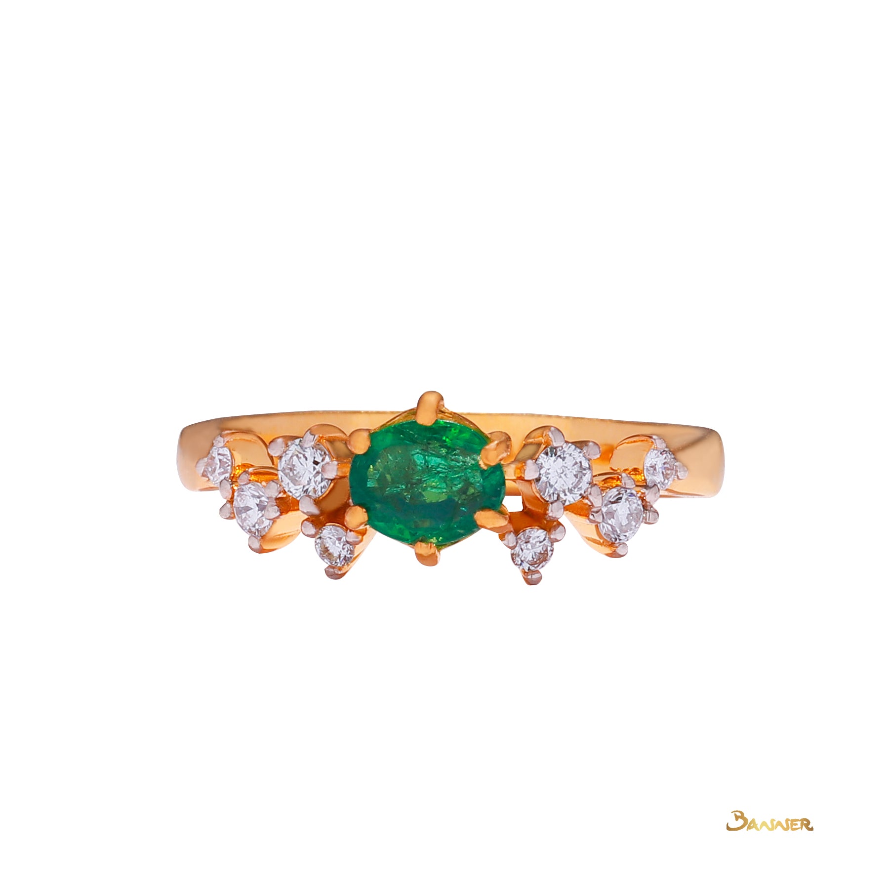 Emerald and Diamond Ring