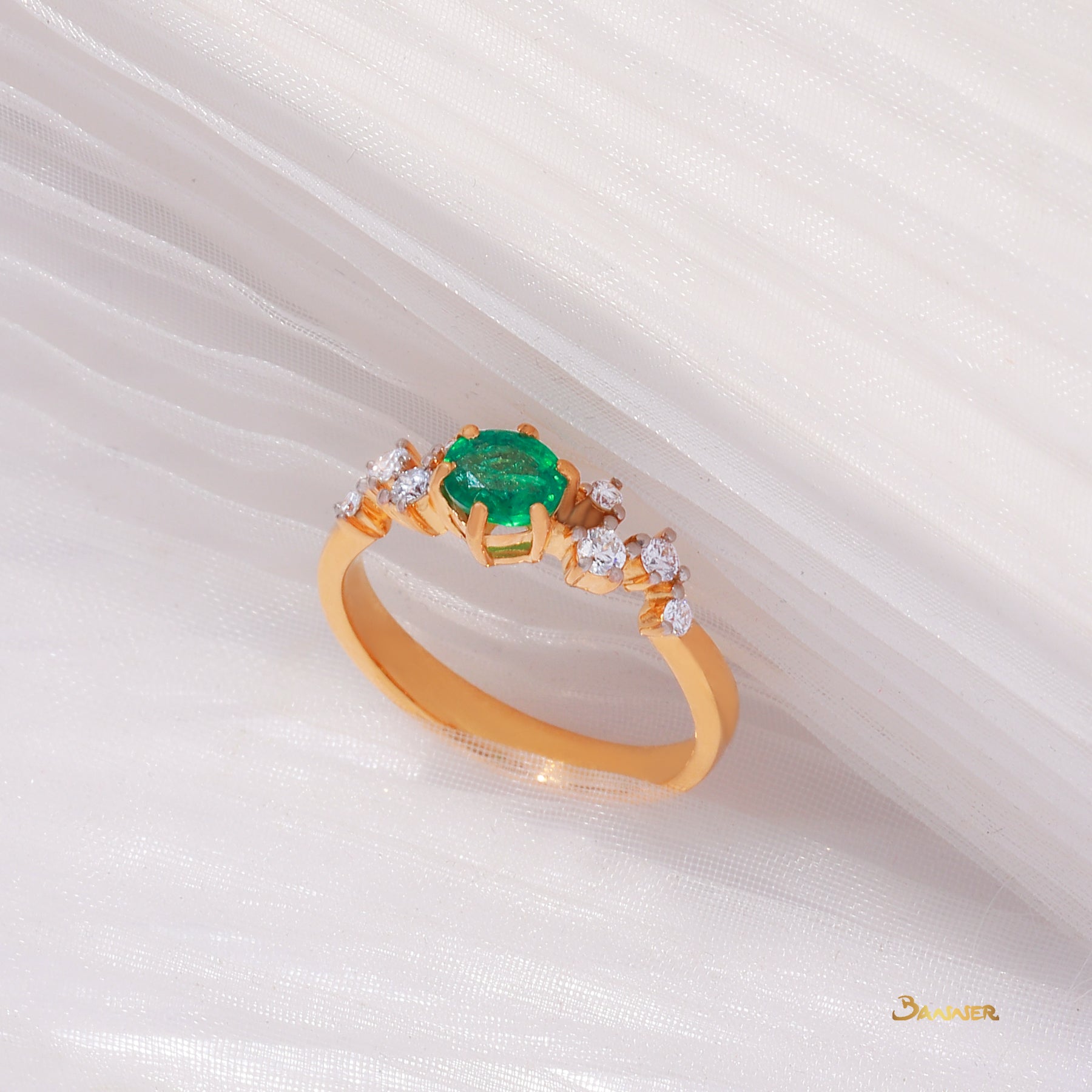 Emerald and Diamond Ring