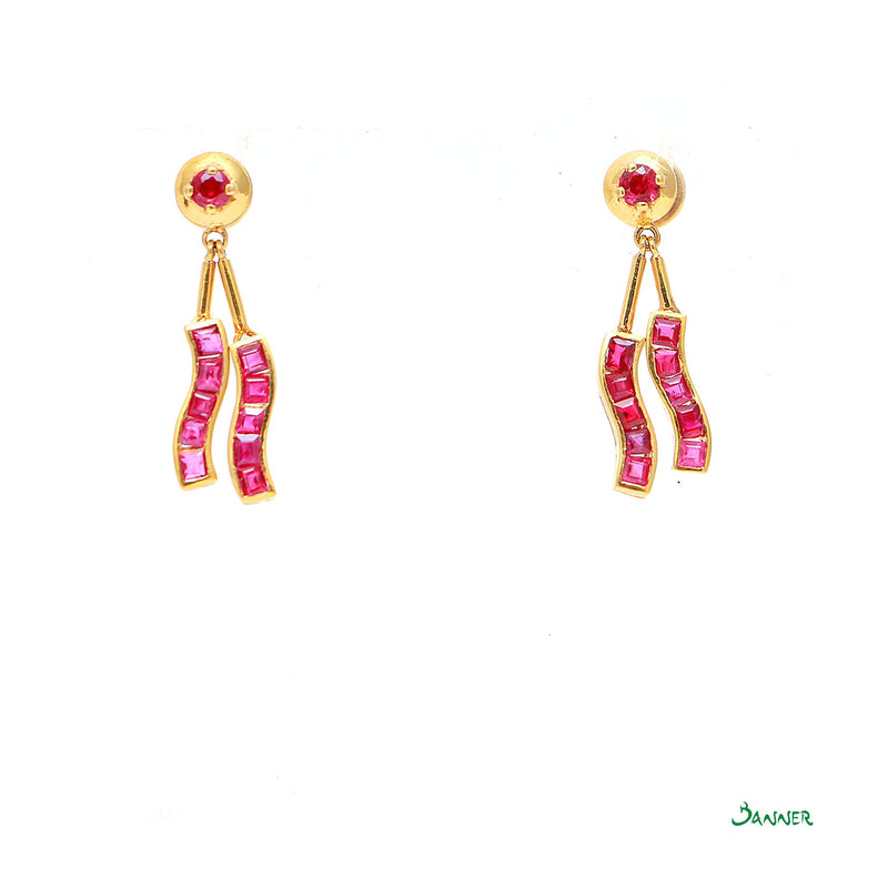 Ruby Dancing Earrings