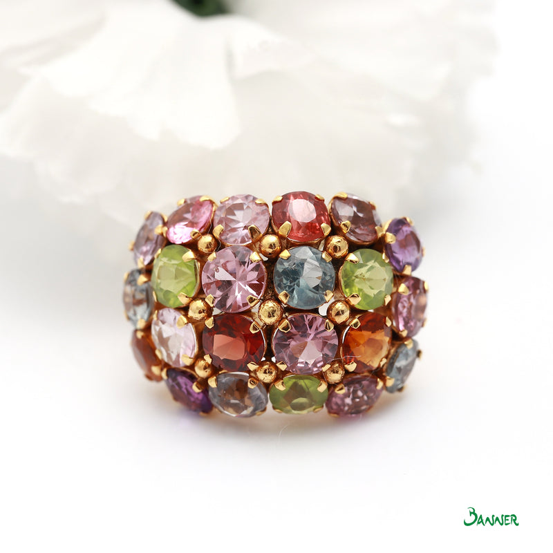 Multi-Colored Bee Hive Ring