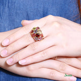 Multi-Colored Spinel Ring