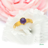 Star Purple Sapphire Solitaire Ring