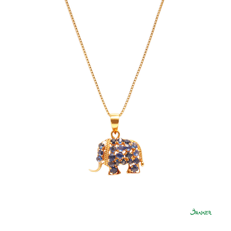 Sapphire Elephant Pendant