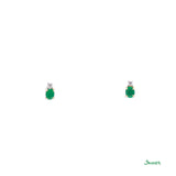 Emerald and Diamond Petite Earrings