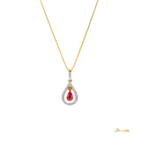 Ruby and Diamond Bell Pendant