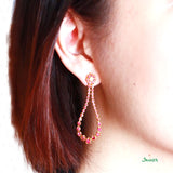 Ruby and Diamond Bell Earrings