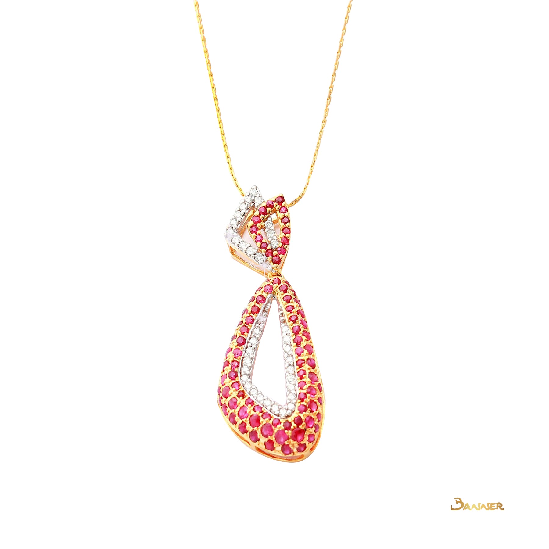 Ruby and Diamond Taung-Pan Pendant