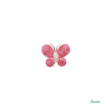 Ruby and Diamond Butterfly Brooch
