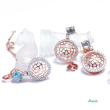 Aquamarine and Diamond Dream Catcher Earrings