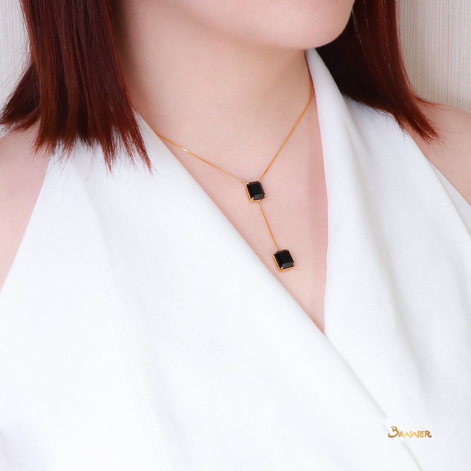 Black Jade 2-Step Necklace