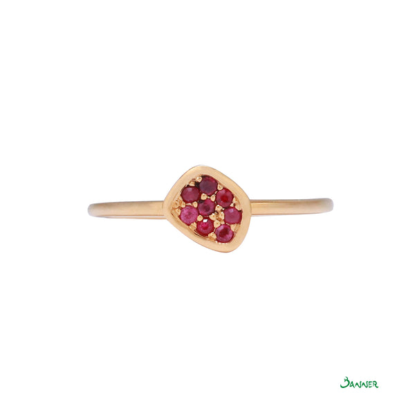 Ruby Petite Abstract Ring II