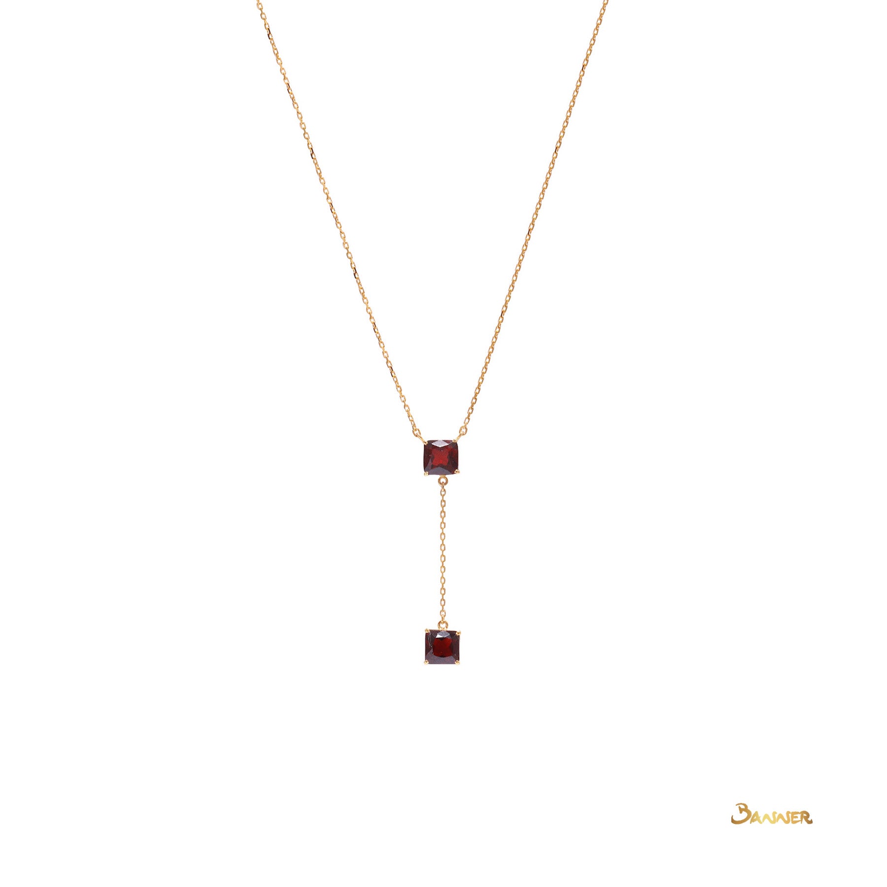 Garnet 2-Step Necklace