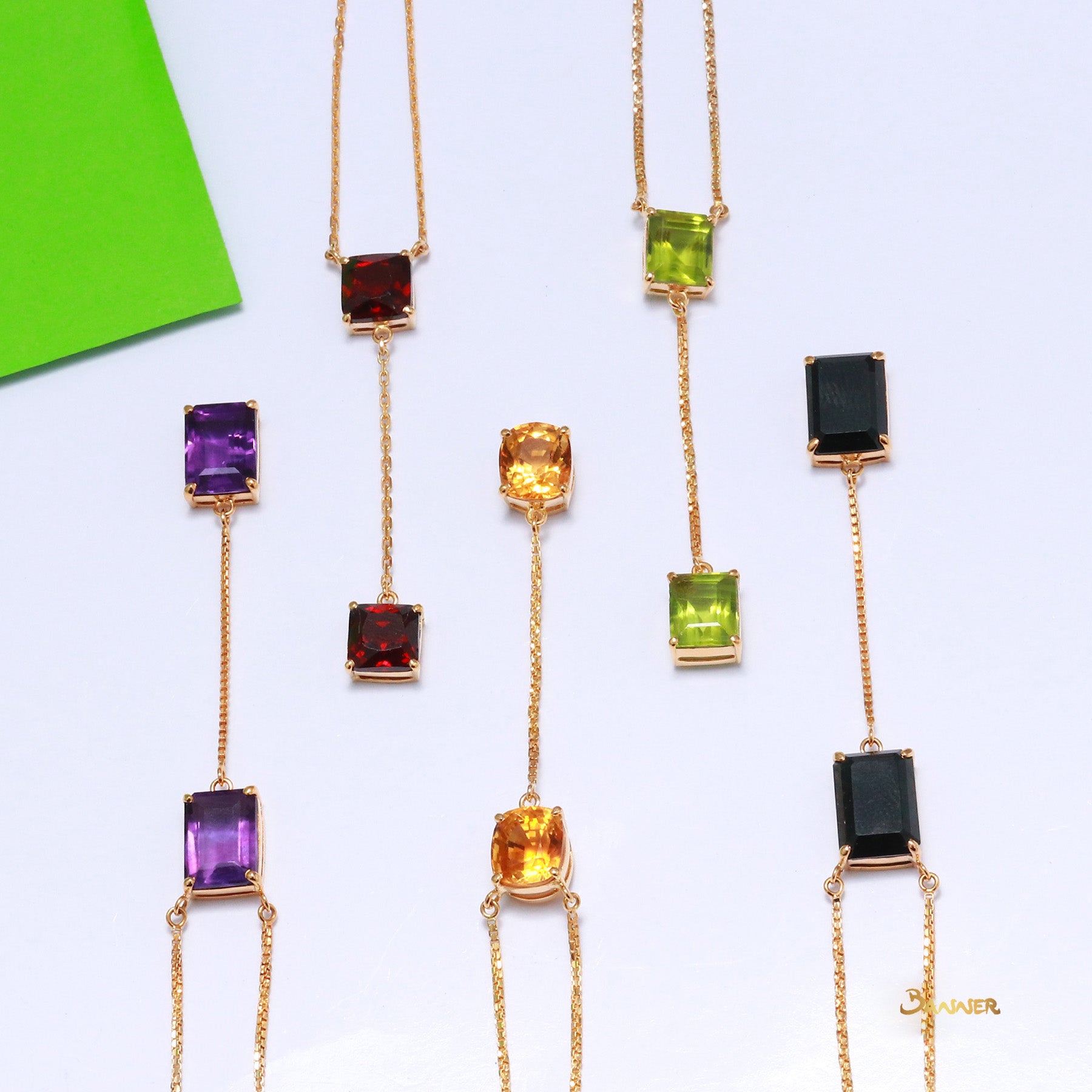 Garnet 2-Step Necklace