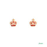 Ruby Crown Earrings