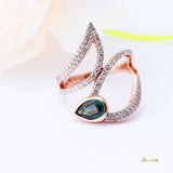 Green Sapphire and Diamond Kanote Ring