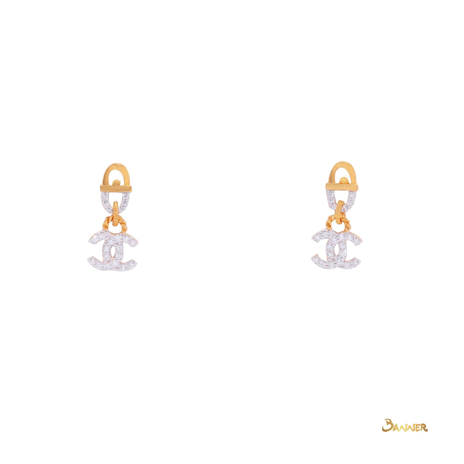 Diamond Channel Earrings