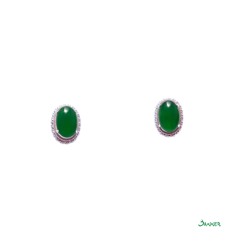 Imperial Green Jade Earrings (11.47 cts. t.w.)