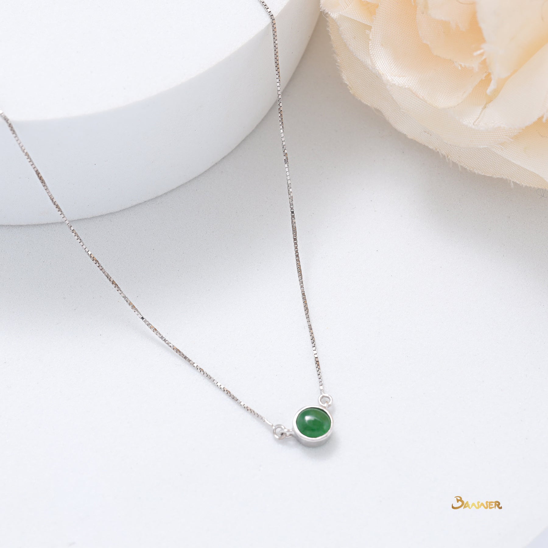 Jade Solitaire Necklace