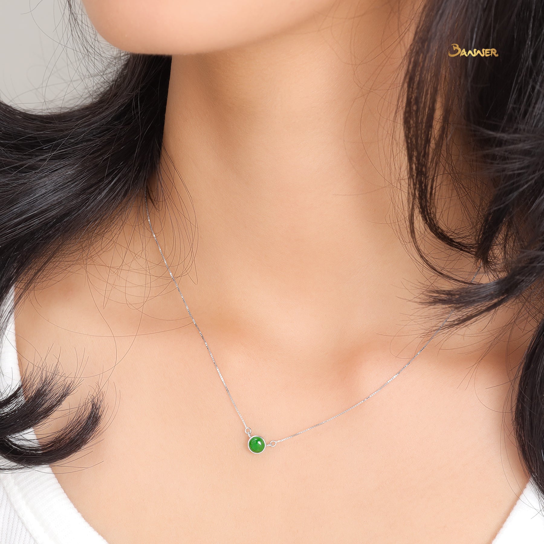 Jade Solitaire Necklace