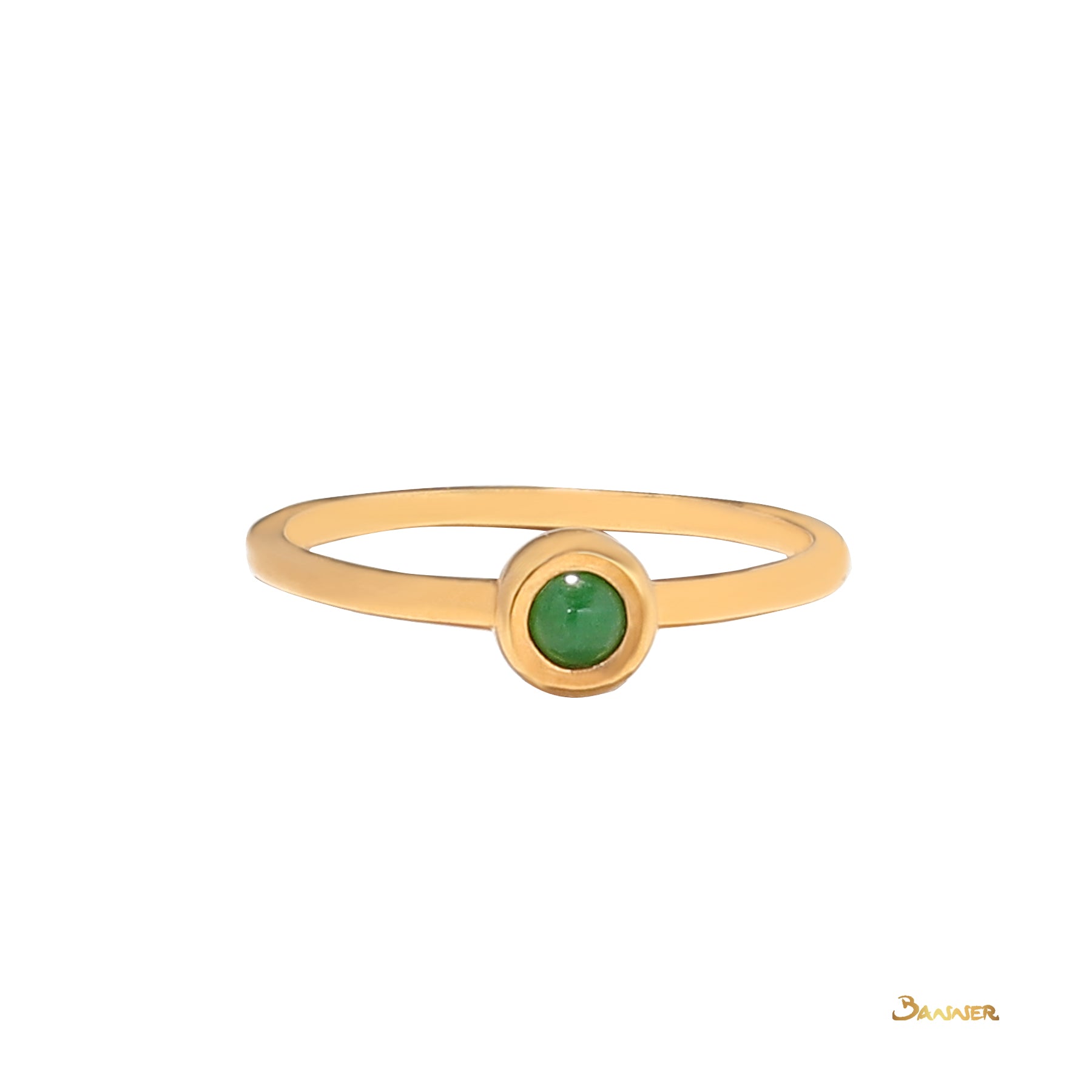 Jade Solitaire Ring