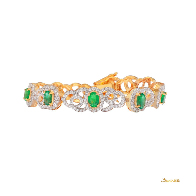 Emerald and Diamond Kanote Bracelet