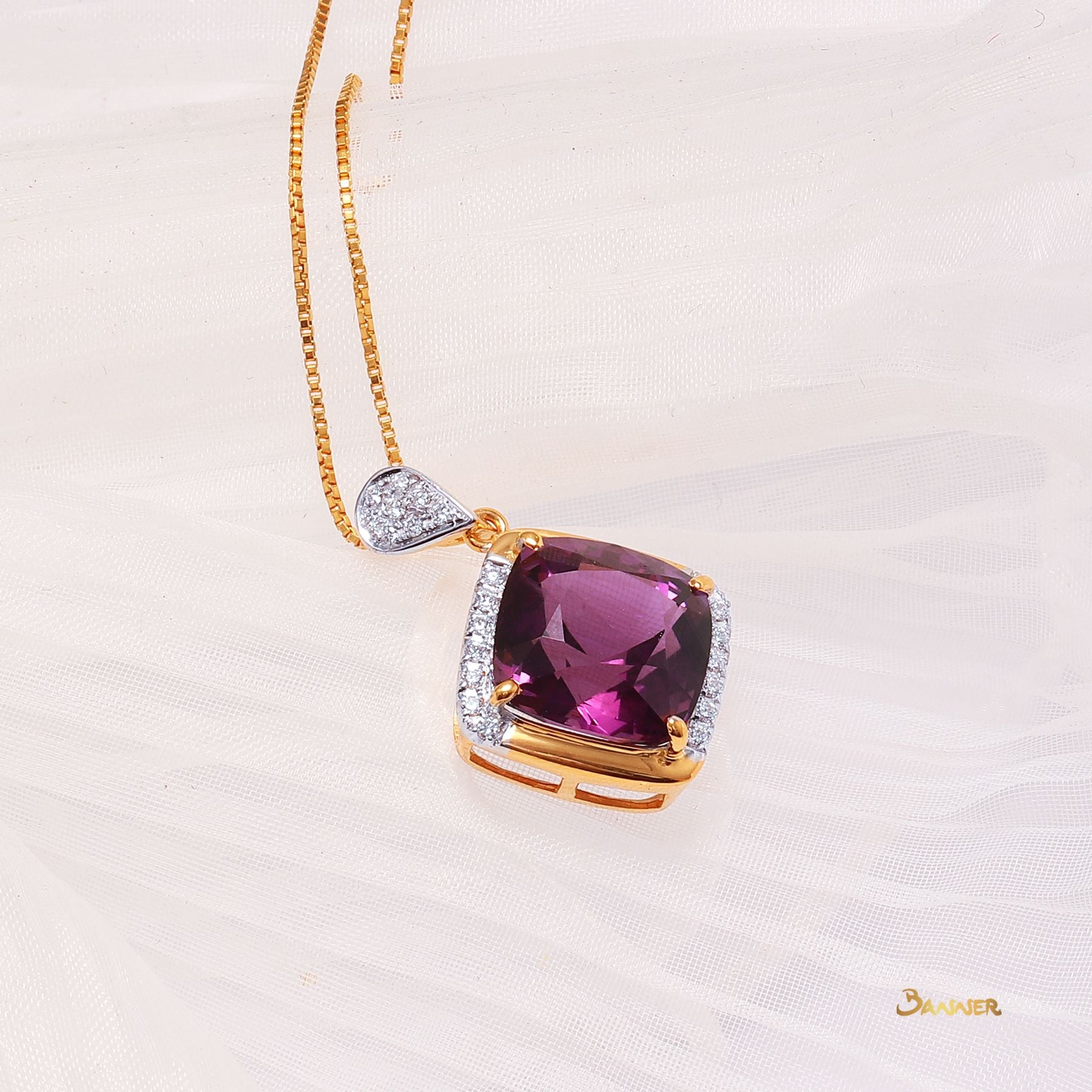 Amethyst and Diamond Pendant