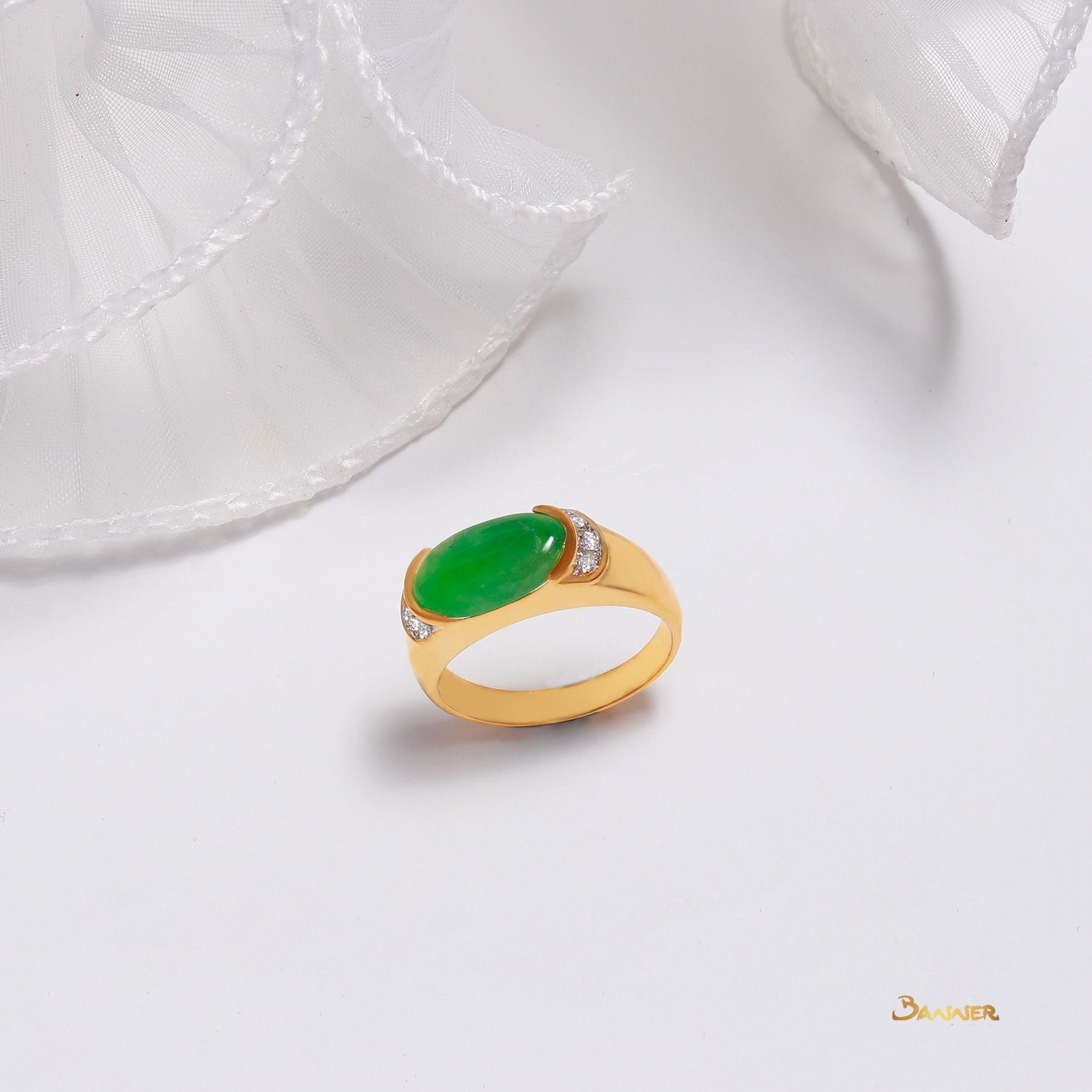 Jade and Diamond Ring