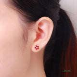 Ruby and Diamond Chel Earrings